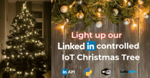 IoT connected Christmas tree linkedin controlled